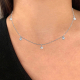 GARGANTILLA PLATA ESTRELLAS CHATONES L- 38+5 CM