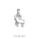 COLGANTE PLATA UNICORNIO ZTA