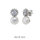 PENDIENTES PLATA TU Y YO PERLA NATURAL CIRCONITAS PRESION