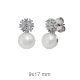 PENDIENTES PLATA TU Y YO PERLA NATURAL CIRCONITAS PRESION