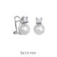 PENDIENTES PLATA TU-YO PERLA 9mm ZTA OMEGA