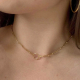 CHOKER PLATA B.ORO CADENA 40+5CM