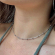 CHOKER PLATA L- 33+6CM