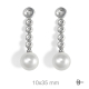 PENDIENTES PLATA PERLA SHELL CIRCONITAS