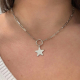 CHOKER PLATA CADENA ESTRELLA 40+5CM