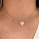 GARGANTILLA PLATA CADENA CORAZON 38+5 CM