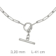 CHOKER PLATA CADENA 43CM