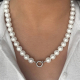 GARGANTILLA PLATA PERLAS SHELL 10MM- L 50CM