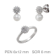 JUEGO PLATA COMUNION PERLA SHELL PRESION