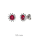 PENDIENTE PLATA ROJO PRESION