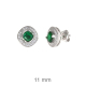PENDIENTES PLATA VERDE ZTAS PRESION