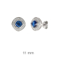 PENDIENTES PLATA AZUL ZTAS PRESION