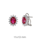 PENDIENTES PLATA ROJO ZTAS OMEGA