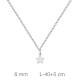 GARGANTILLA PLATA ESTRELLA 40+5CM