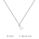 GARGANTILLA PLATA CORAZON 40+5CM
