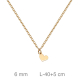 GARGANTILLA PLATA B.ORO CORAZON 40+5CM
