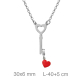 GARGANTILLA PLATA LLAVE CORAZON ESMALTE