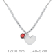 GARGANTILLA PLATA CORAZON ZTA ROJA