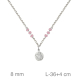GARGANTILLA PLATA COMUNION ANGEL BOLITAS ROSAS