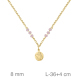 GARGANTILLA PLATA B.ORO COMUNION ANGEL BOLITAS ROSAS