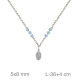 GARGANTILLA PLATA COMUNION VIRGEN BOLITAS AZUL