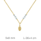 GARGANTILLA PLATA B.ORO COMUNION VIRGEN BOLITAS AZUL