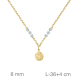 GARGANTILLA PLATA B.ORO COMUNION ANGEL BOLITAS AZUL