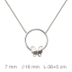GARGANTILLA PLATA CIRCULO MARIPOSA