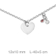 GARGANTILLA PLATA CORAZON CIRCONITAS 40+5CM