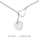 GARGANTILLA PLATA CORAZON 40+5CM