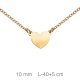 GARGANTILLA PLATA B.ORO CORAZON 40+5CM
