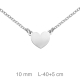 GARGANTILLA PLATA CORAZON 40+5CM