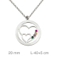 GARGANTILLA PLATA CORAZONES CIRCONITAS (PARA GRABADO)