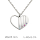 GARGANTILLA PLATA CORAZON CIRCONITAS (PARA GRABADO)