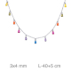 GARGANTILLA PLATA ZTAS MULTICOLOR