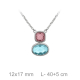 GARGANTILLA PLATA MARRON AZUL