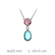 GARGANTILLA PLATA ZTAS MARRON AZUL