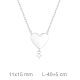 GARGANTILLA PLATA CORAZON CIRCONITA