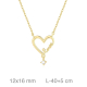 GARGANTILLA PLATA B.ORO+e CORAZON LOVE ZTA
