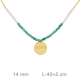 GARGANTILLA PLATA B.ORO+e MAMA PIEDRA VERDE BLANCA